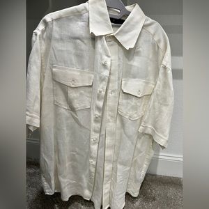 Mens XL Sean John Linen butte on down short sleeve